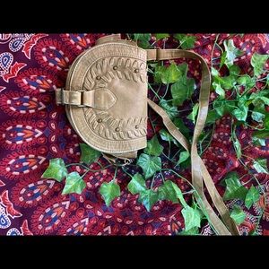Mini tan crossbody purse